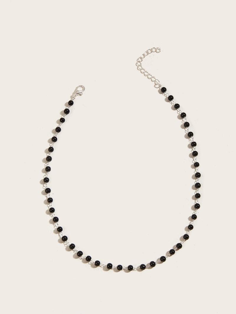 Product Introduction of Simple Beaded Necklace,  Fashionable Jewelry for Women for Party, Daily Clothing Decor, Trendy All-match & Exquisite Neck Jewelry for Birthday Gift 15