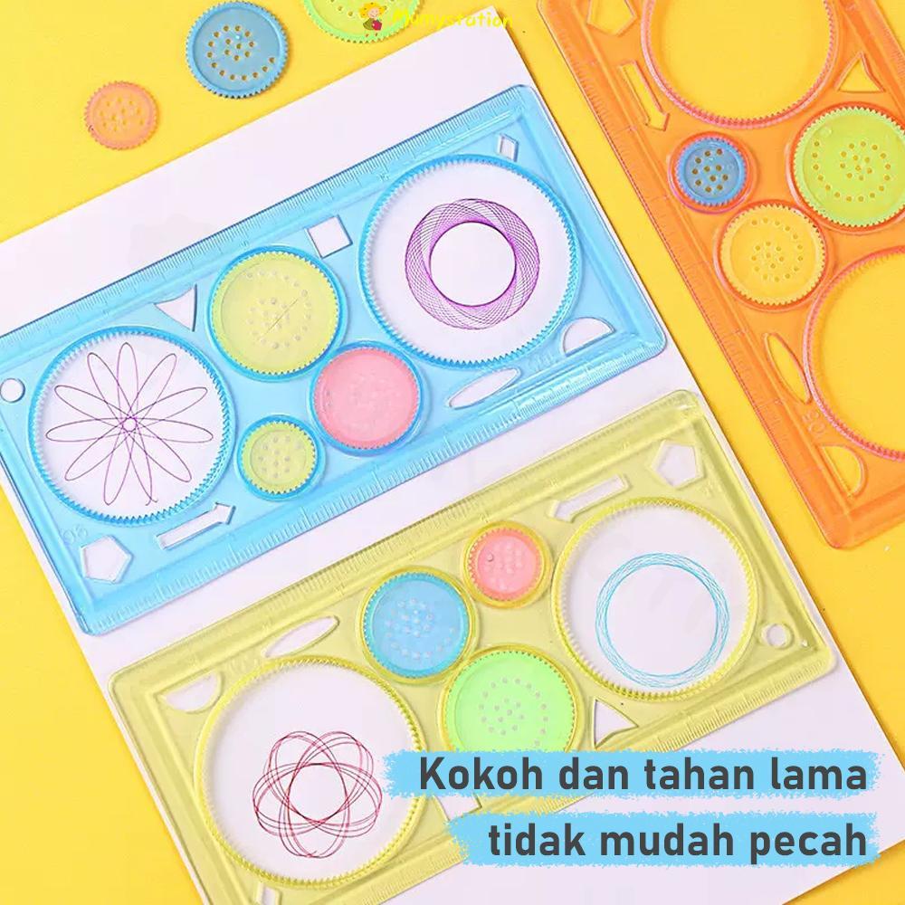 Penggaris garisan rotary /pattern ruler design/spirograph geometrik ...