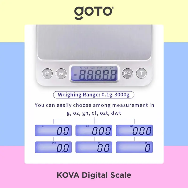 Kova [COD] I-2000 Timbangan Digital Bumbu Dapur Kopi Emas Scale 0.1 Gram 1