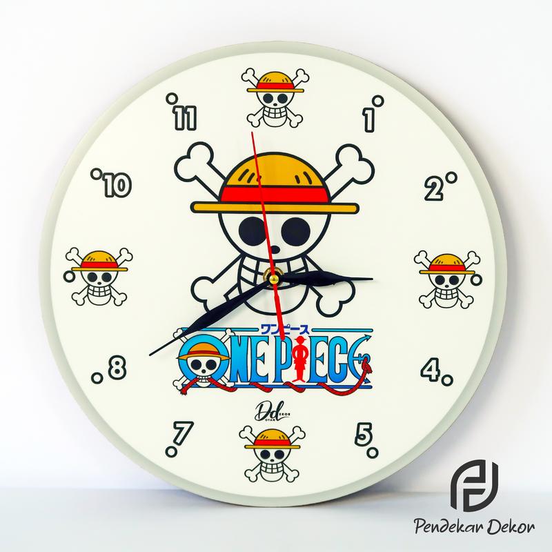 Jam Dinding Kayu  Anime One Piece Pajangan Minimalis Classic Unik Dekorasi Shabby Mesin 8