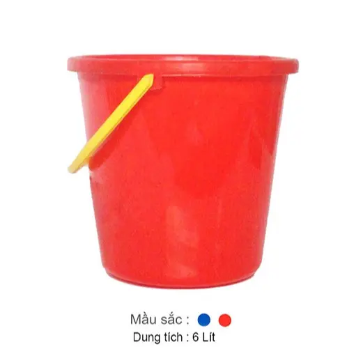 Xô Đựng Nước Nhựa Việt Nhật 6L MSP: 5206 , Đựng nước, Hàng đẹp chất lượng 2