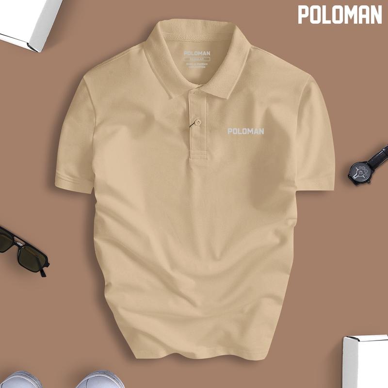 Áo thun POLOMAN nam cổ bẻ BASIC CVC vải cá sấu sang trọng, lịch lãm, thoáng mát - POLOMAN Menswear Top Có Cổ Ngắn Tay Shirt 8