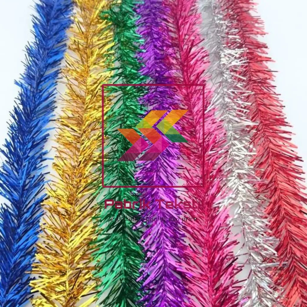 Slinger Tebal AMAN 2 Meter Bahan PET / Slinger Parcel Lebaran / Natal Tinsel / Garlan / Hiasan Idul Fitri (200cm-5cm)