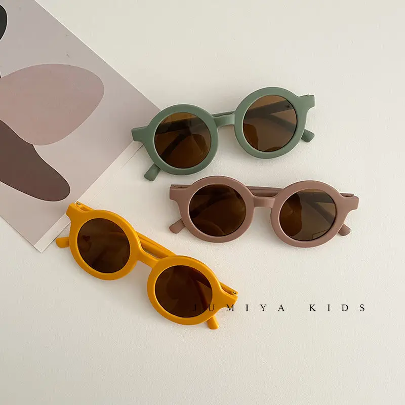 1 year old vintage children's sunglasses ins Korean style cute glasses trendy boys and girls