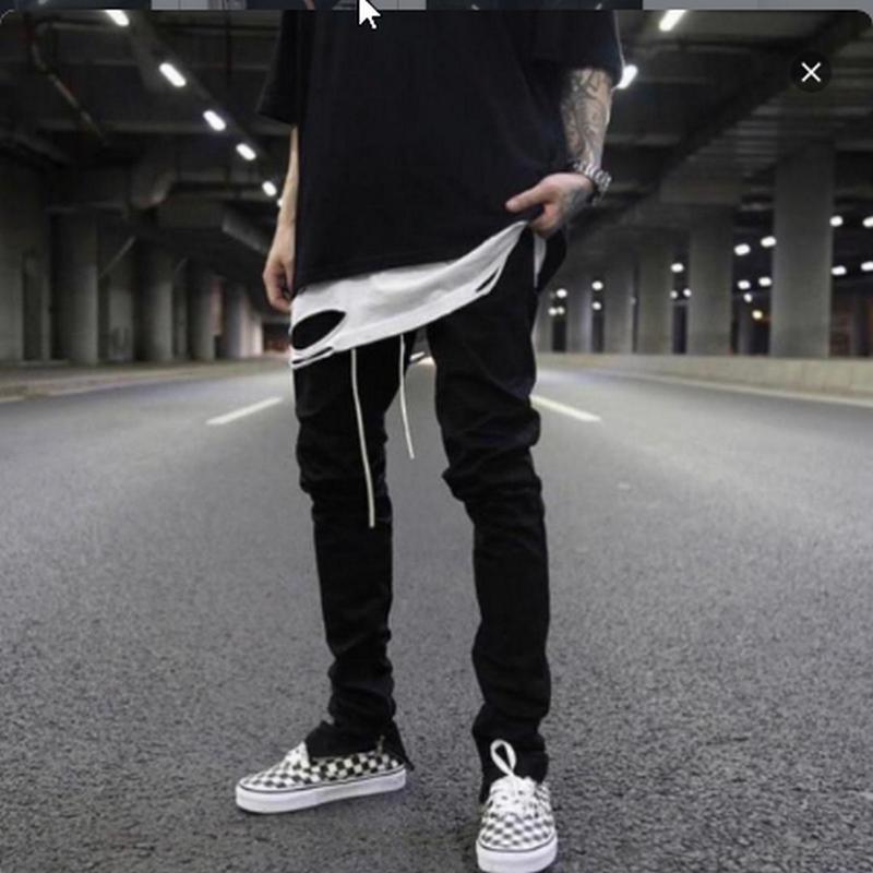 A6 - Quần Jean Nam đen trơn Skinny Zipper ( có zip ở ống quần ) phong cách mở có bigsize