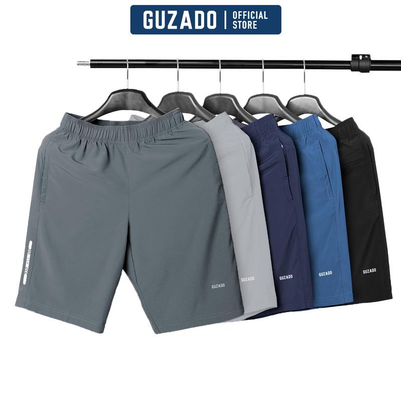 Combo 3 Quần Short Thể Thao Nam GUZADO Chất Liệu Vải Gió Co Giãn Tốt Thiết Kế Sport Tập Gym Basic Phù Hợp Với Các Hoạt Động Tập Thể Dục Hay Đi Chơi CB3GSR01
