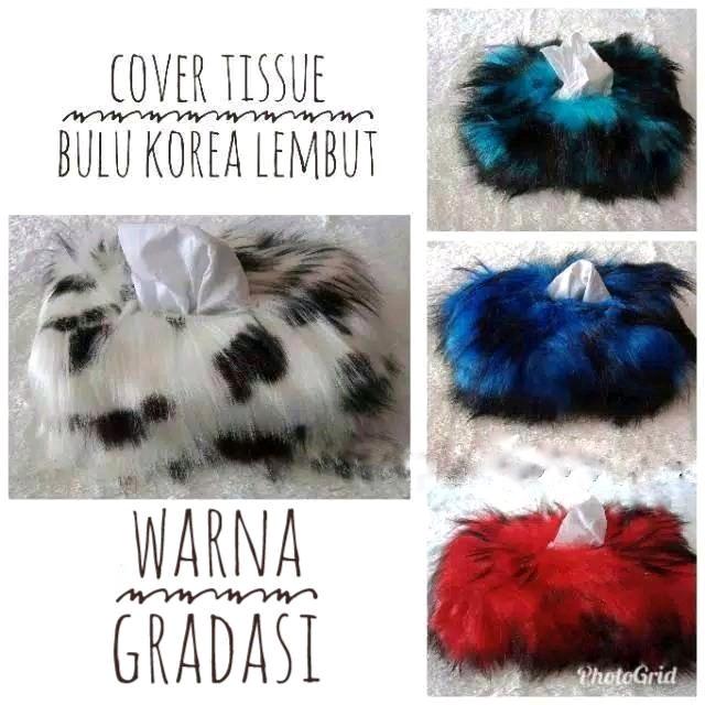 Cover tissue bulu Korea import warna gradasi - Shop | Tokopedia