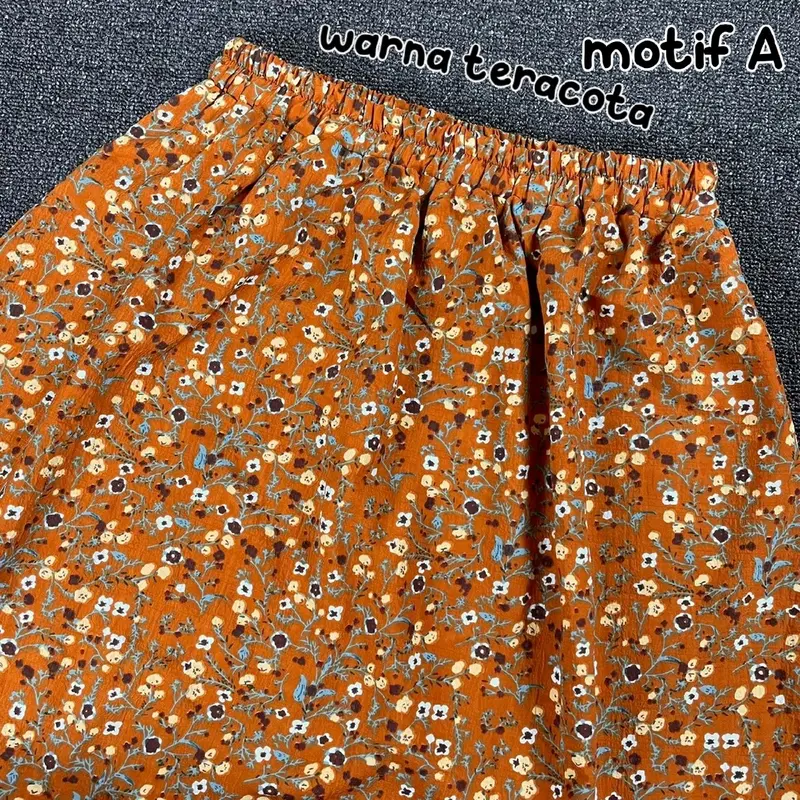 CASSIE ROK PANJANG MOTIF KOREAN STYLE JUMBO BIG SIZE CRINKLE 3