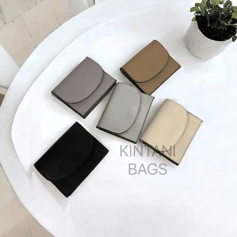 Eun Ji - Dompet Lipat Wanita Korea Kulit PU Pendek Muat Kartu Cardholder Dompet Koin Dompet Wanita 2