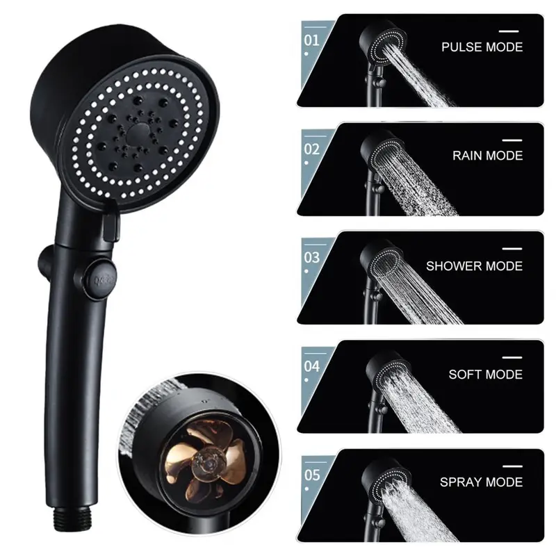 (KIM) Kepala Shower Kamar Mandi 5 Mode Hand Shower Tekanan Tinggi Dapat Menyesuaikan Tekanan Air 1