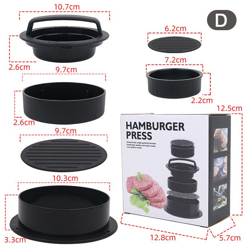 Khuôn Bánh Hamburger Tròn, Chất Lượng Cao, Làm Bằng Hợp Kim Nhôm, Thích Hợp Để Làm Thịt Bò, Bánh Hamburger BBQ Và Bánh Mì Kẹp, Khuôn Thực Phẩm Nhà Bếp 8