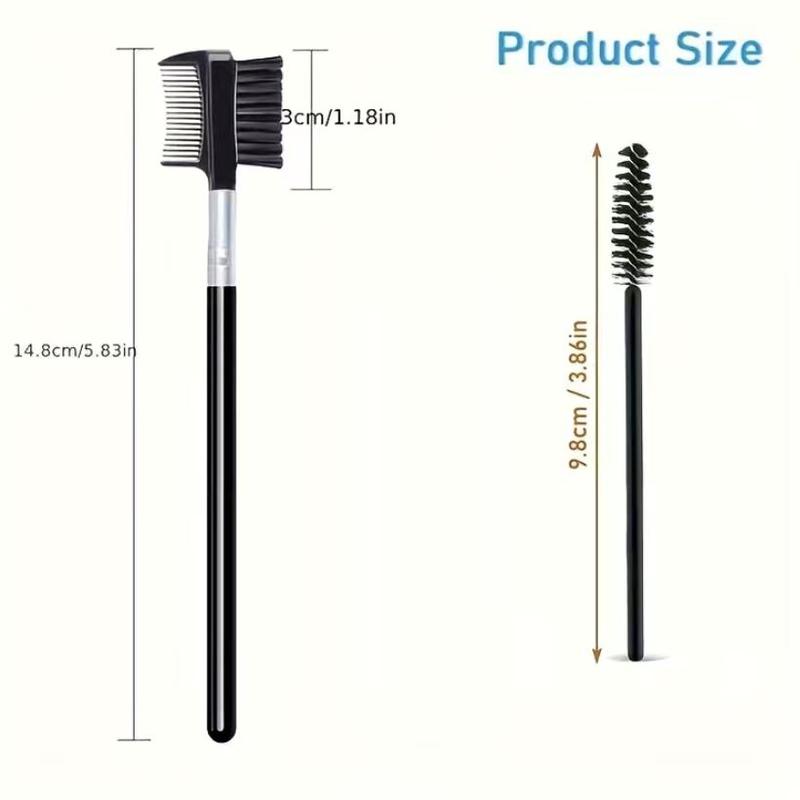 Eye Makeup Tool Set, 16pcs Including Eyelash Curler & Eyelash Comb Separator & Mascara Brush & Double-ended Eyebrow Brush & Eyelash Curler Replacement Pad 8