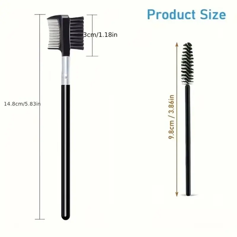 Eye Makeup Tool Set, 16pcs Including Eyelash Curler & Eyelash Comb Separator & Mascara Brush & Double-ended Eyebrow Brush & Eyelash Curler Replacement Pad 8