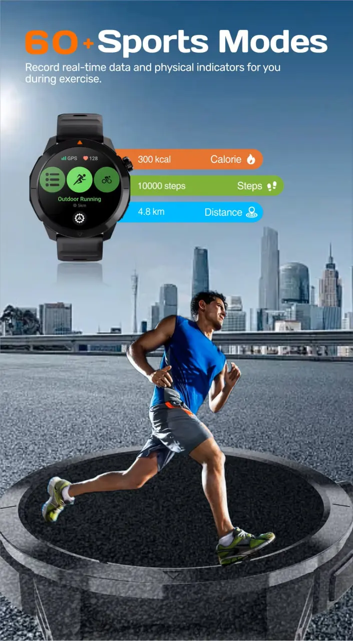 New Supercalla MG03 gps altimeter barometer 3ATM BT Call Waterproof Relojes  Inteligentes Heart Grey