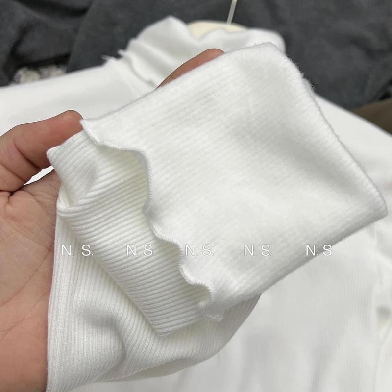 Áo giữ nhiệt lót nỉ cổ bèo siêu ấm