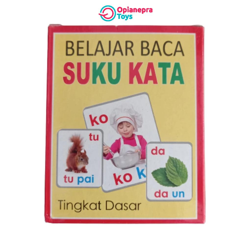 Flash Card Membaca Suku Kata Dasar Kartu Pintar Glossy Tebal - 40 Lembar