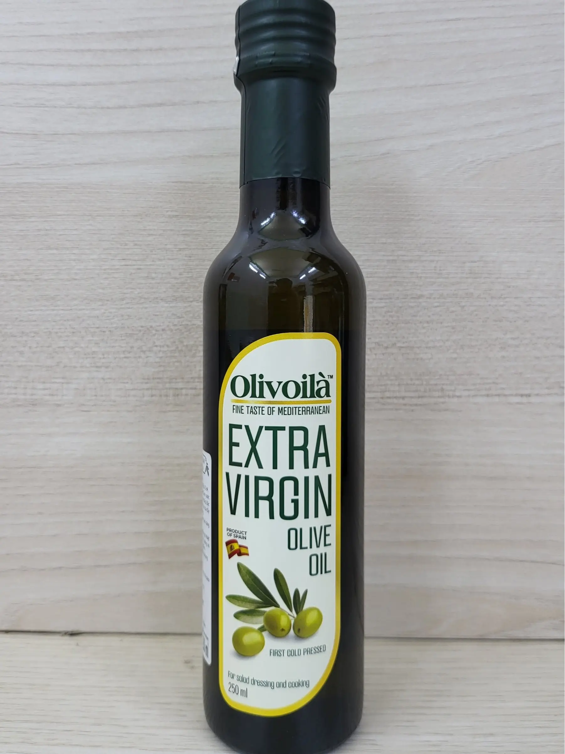 OLIVOILA (chai nhỏ 250ml) DẦU Ô LIU ÉP LẠNH NGUYÊN CHẤT TBN Extra Virgin Olive Oil (HALAL)