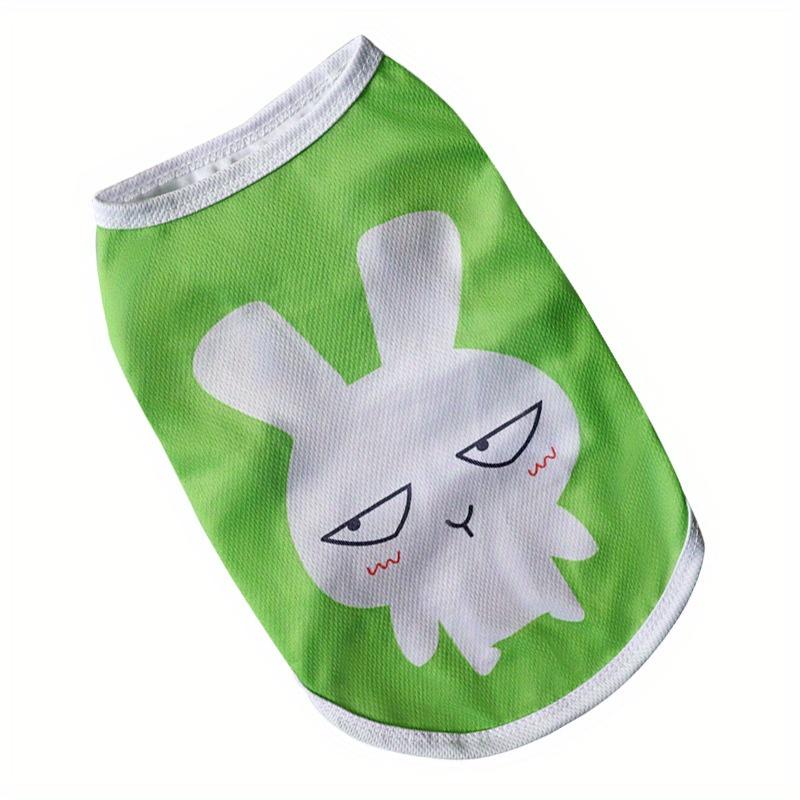 Product Introduction of Pet Dogs and Cats Spring and Summer Thin Mesh Cartoon Printed Vests for Small and Medium-sized Dogs Breathable Clothes 7