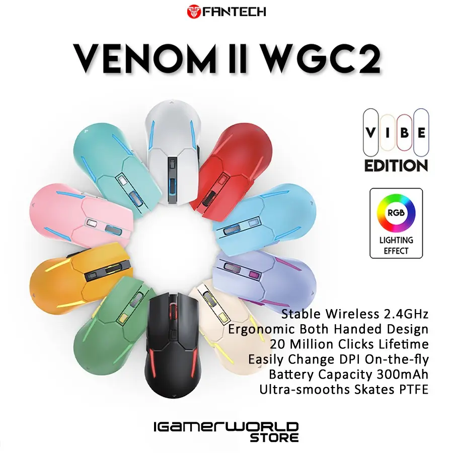 Fantech VENOM II WGC2 Rechargeable 2400 DPI Wireless Gaming Mouse