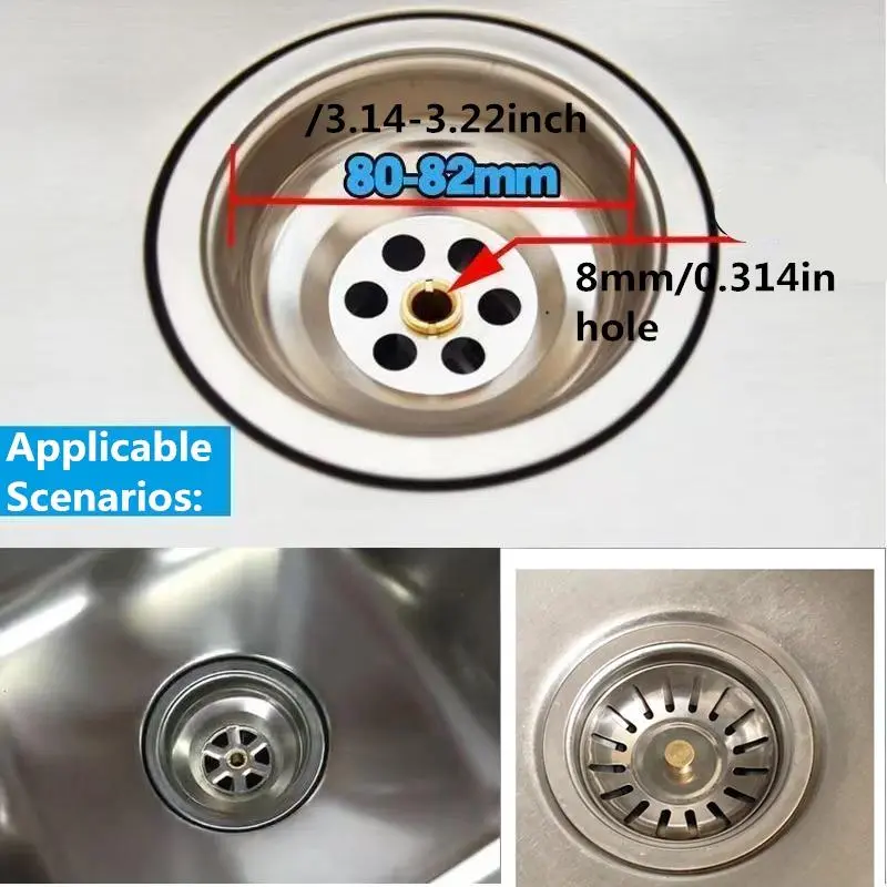 Modern Kitchen Sink Strainer, 1 Count Stainless Steel Waste Filter, Sink Filter, Home Drain Cover, Anti-clog Kitchen Sink Basket, Modern 5