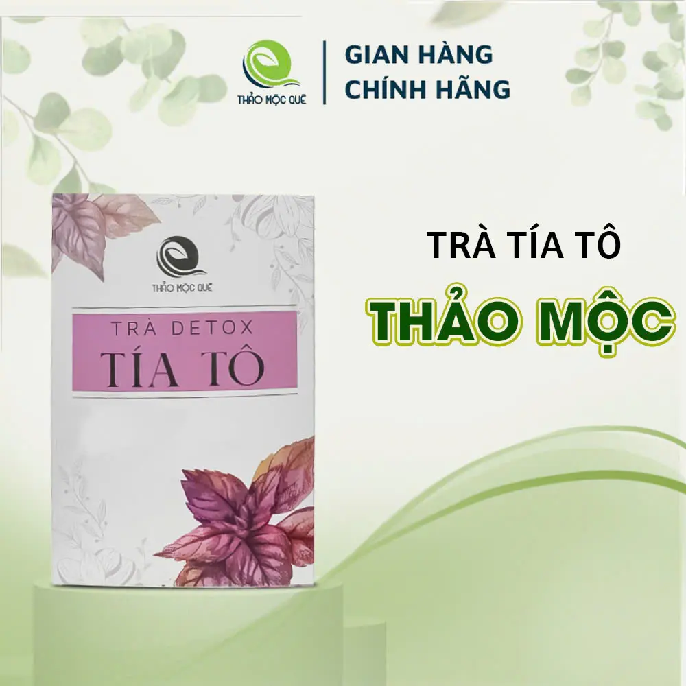 Trà tía tô THẢO MỘC QUÊ túi lọc nguyên chất ( 50 túi lọc) Tea Chè