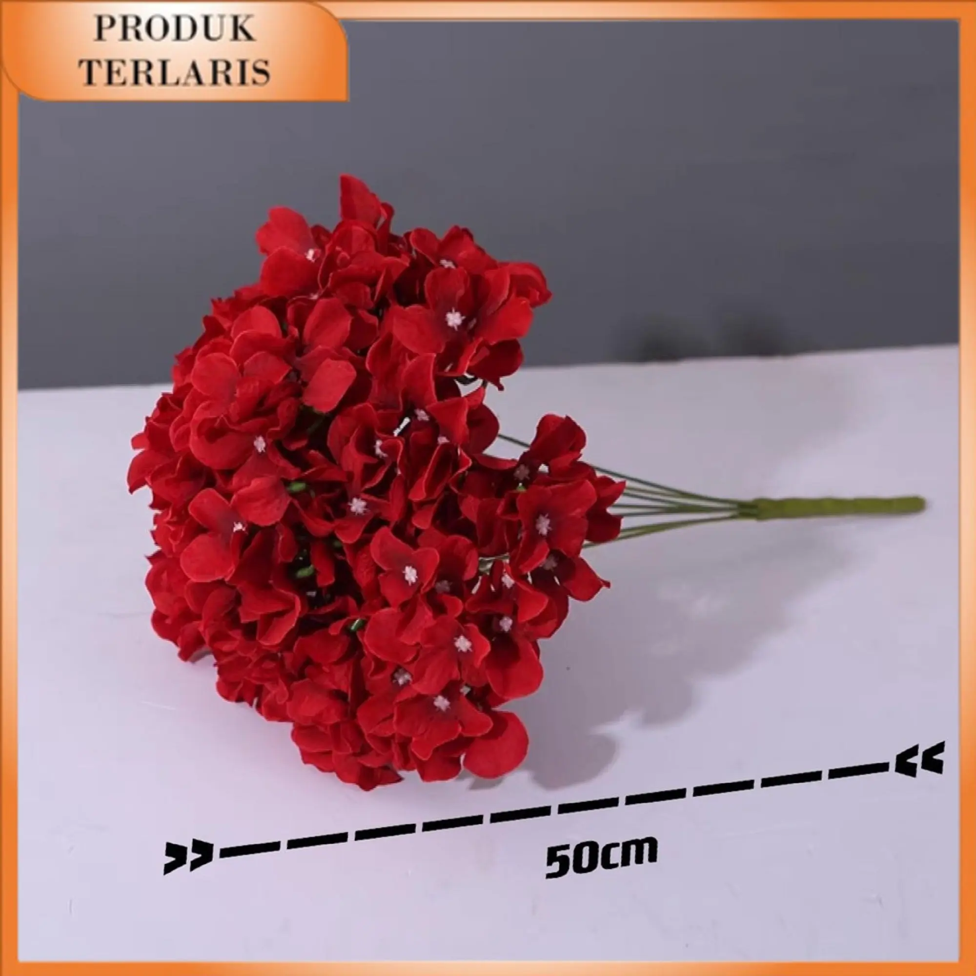 [COD] TERLARIS HYDRA 48cm Bunga Hydrangeas Bouquet/Bunga Palsu Tanaman Dekorasi Rumah