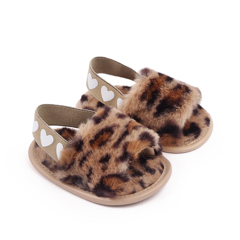 Product Introduction of 0-1 Year Old Elastic Baby Sandals Fashion Hairy Sandals Sneakers 15