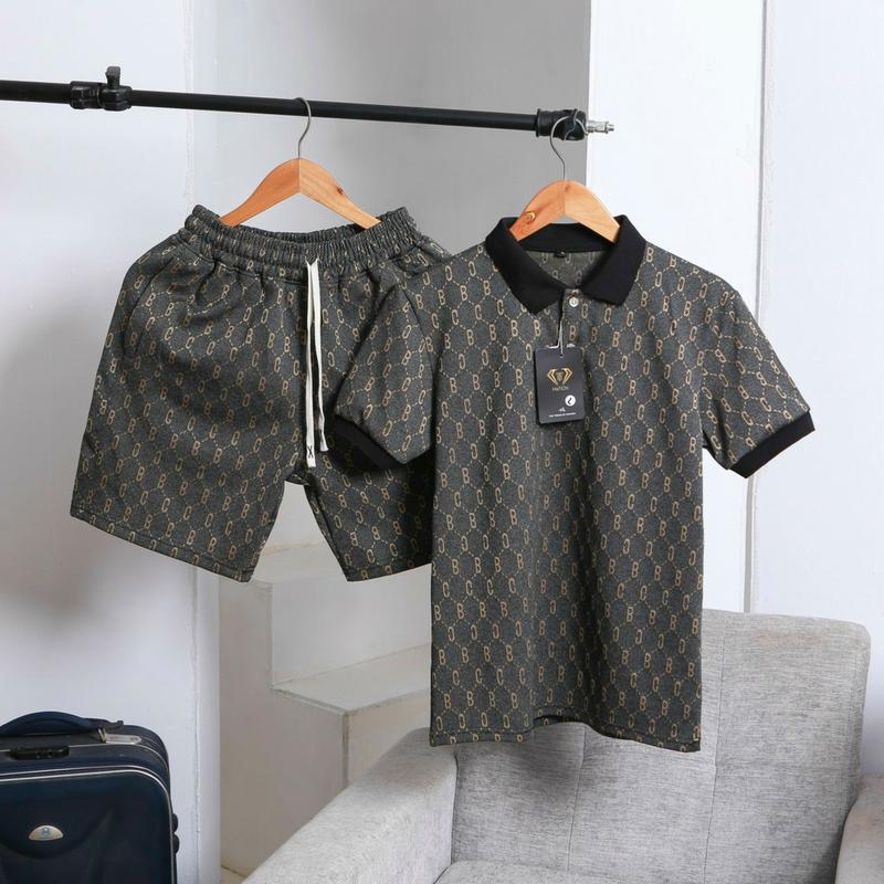 Bộ Quần Áo Phối Hoạ Tiết Chữ Nam Nữ Chất Thoáng Mát