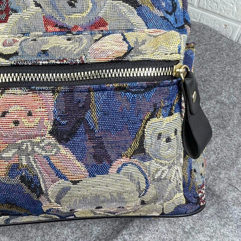 Balo Dạ gấu xanh thời trang nam nữ, bảo hành 3 tháng Da Nhung Đeo Vai Backpack cặp  nam 7