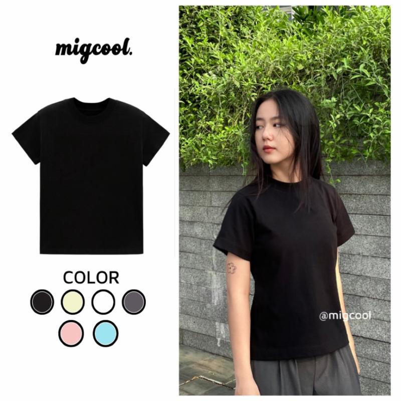 Áo Baby Tee trơn MIGCOOL, áo thun nữ  basic 100% cotton dày dặn