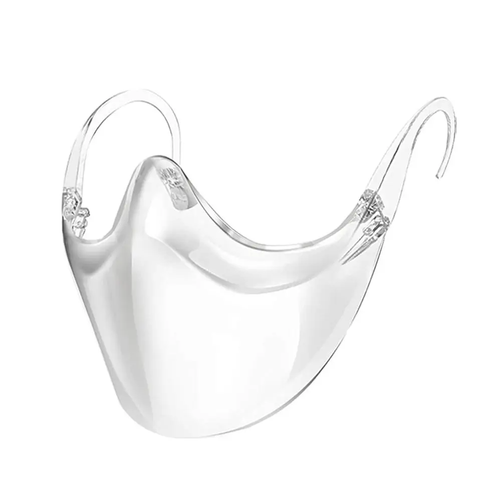 Durable Mask Face Shield Combine Plastic Reusable Clear Face Mask 1PC