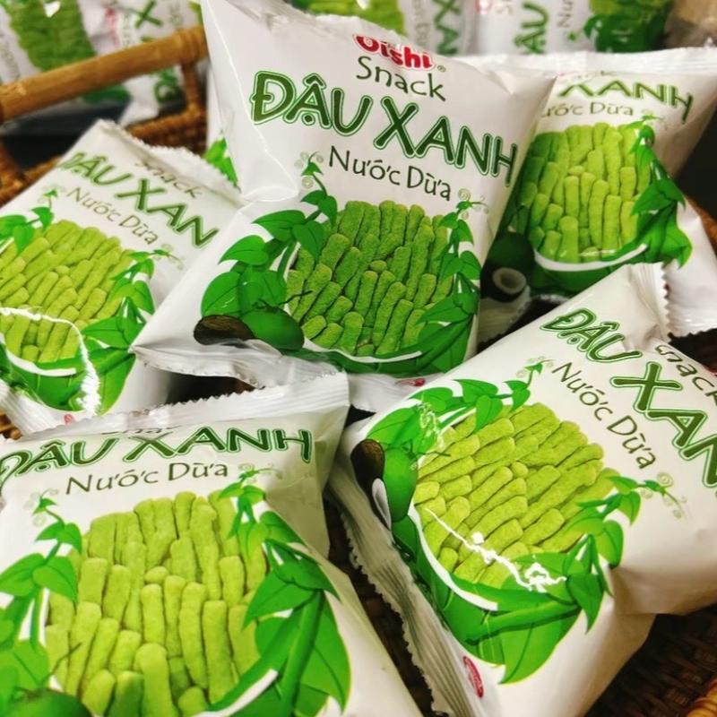 Bịch 20 gói ( gói 1k ) ( gói 6g ) Bim Bim đậu xanh nước cốt dừa - đồ ăn vặt tuổi thơ Snack Food