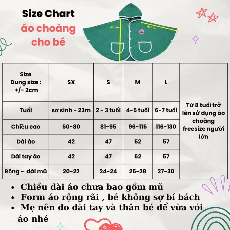 Product Introduction of Áo choàng cho bé, áo kiểu dơi form rộng từ sơ sinh đến 7 tuổi 0