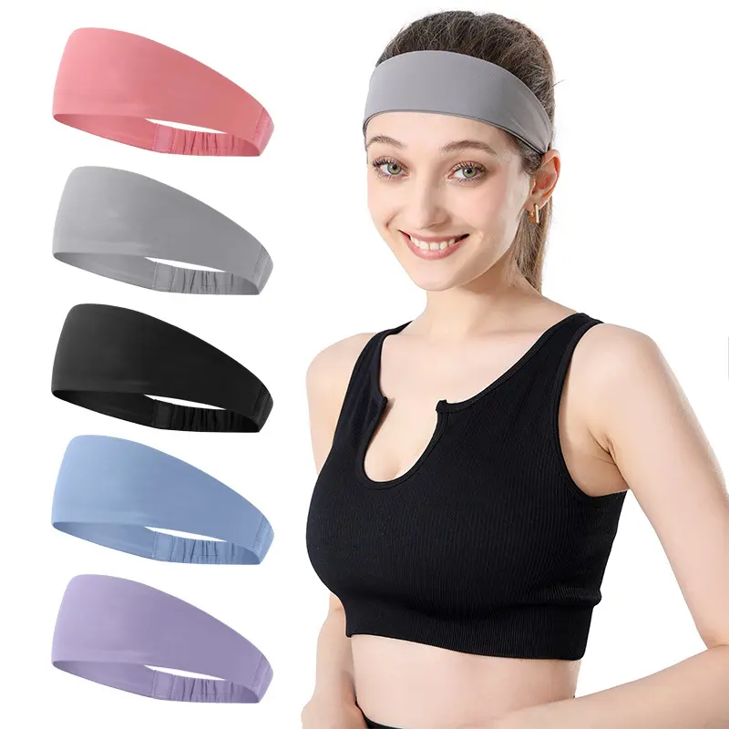 Sports headband widened sweat band playing basketball headscarf sweat band running anti-perspirant band for men and women