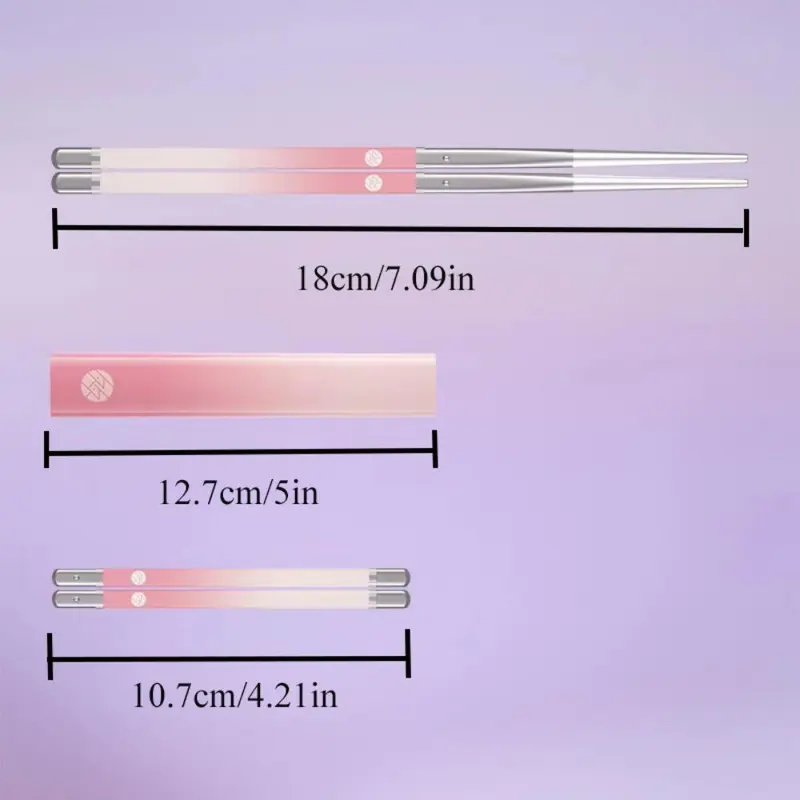 Portable Chopsticks, 1 Pair Removable Chopsticks, Telescopic Small Tube Chopsticks for Outdoor Camping Climbing Picnic 1