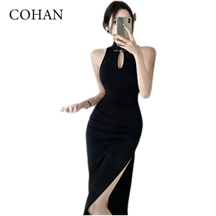 Promo Cohan DR8005 Women's Dress Midi Tanpa Lengan Velvet Elegant Bodycon  Fashion - Black, XL di Cohan.id | Tokopedia