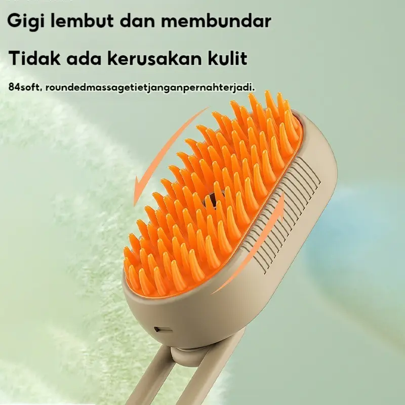 Pet Sisir Uap 3 In 1 Sisir Uap  Pet Grooming Brush Spray  Silikon Anjing Sisir Mandi Pijat Hewan 7