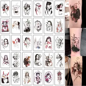 Grosir Termurah Tato anime berwarna - Tatto Temporer karakter wanita jepang Tato temporary tahan hingga 1 minggu Stiker Tato Halal Dewasa KODE CG