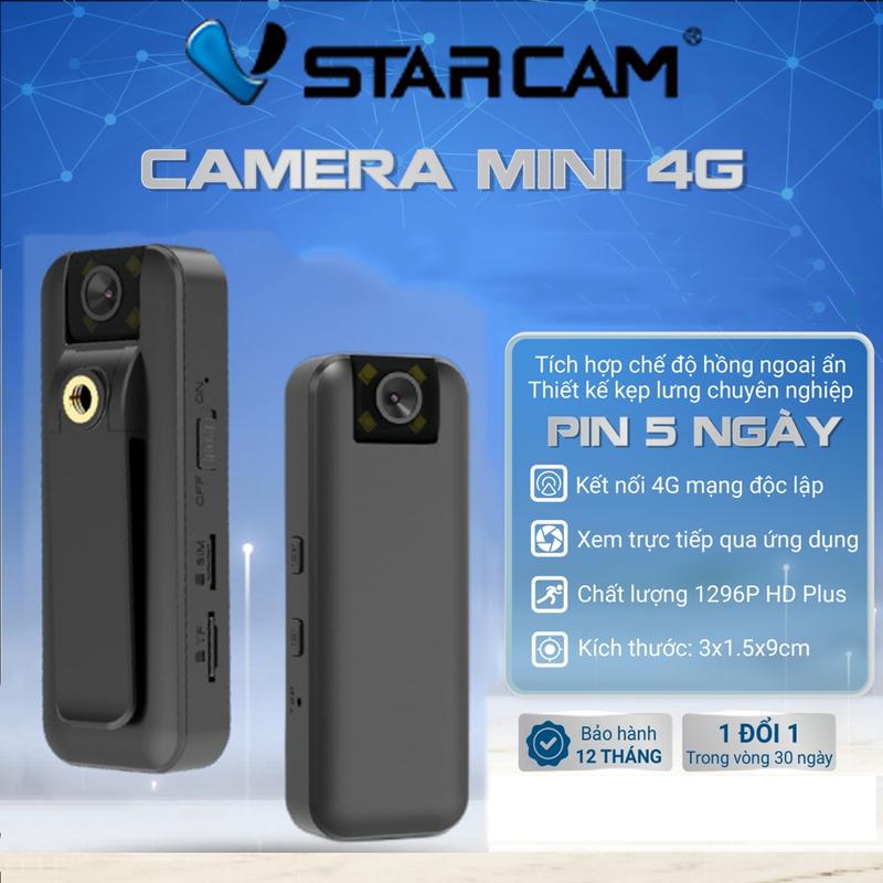Camera di động cầm tay VSTARCAM CB 77 Full HD sử dụng sim 4G tích hợp pin 1500mah sử dụng liên tục 8h bảo hành 12 tháng