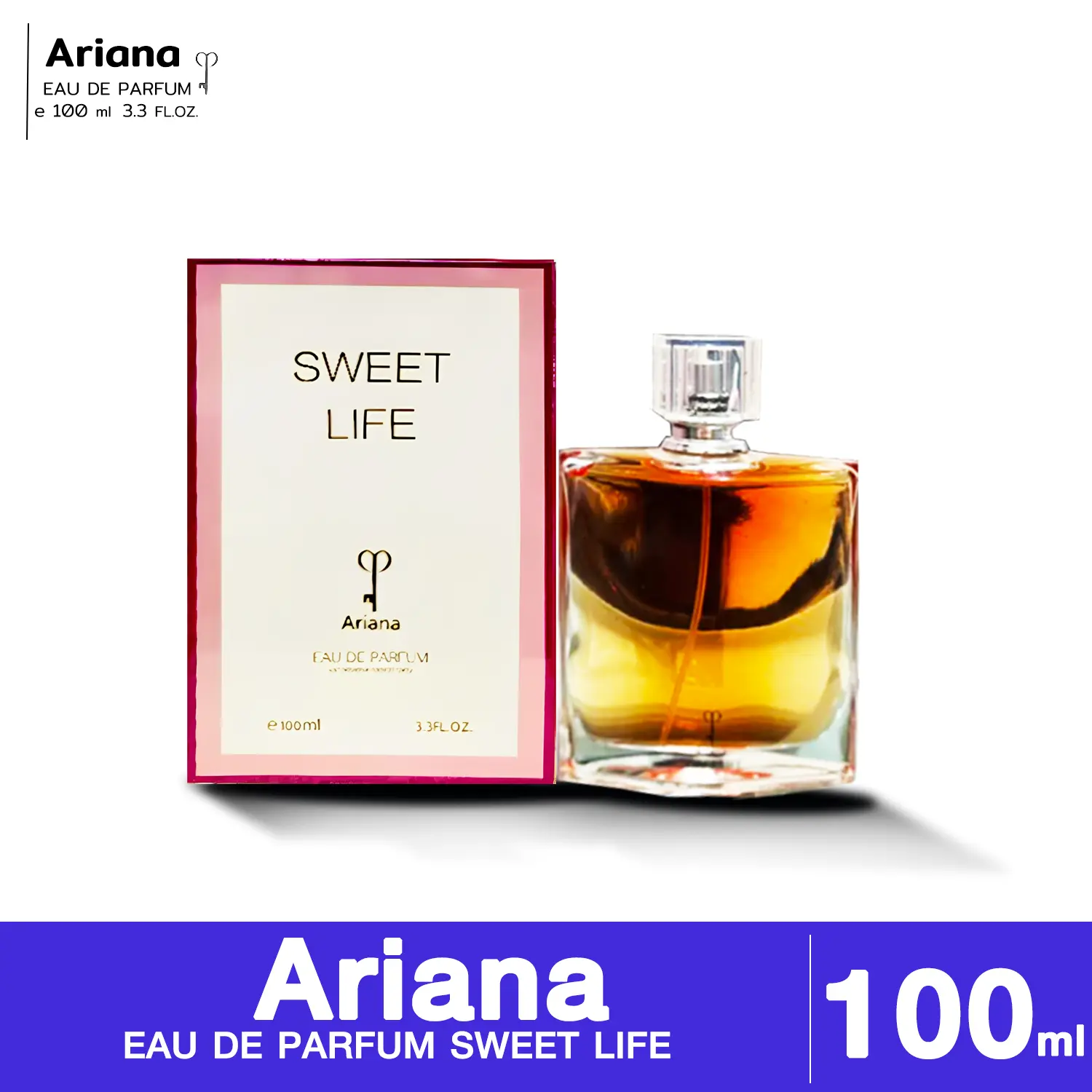 น้ำหอม น้ำหอมอารีน่า Ariana EAU DE PARFUM ARIANA SWEET LIFE 100 ml กลิ่นหอมหวานซ่อนเปรี้ยว