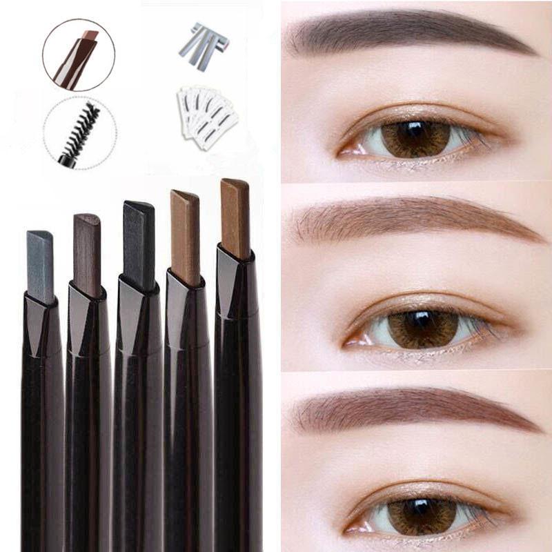  Bút Chì Kẻ Lông Mày 2 Trong 1 Xoay Tự Động Thích Hợp Cho Người Mới Bắt Đầu Nạp Lại Không Thấm Nước Cọ Lông Mày Lâu Trôi Hàng Có Sẵn 