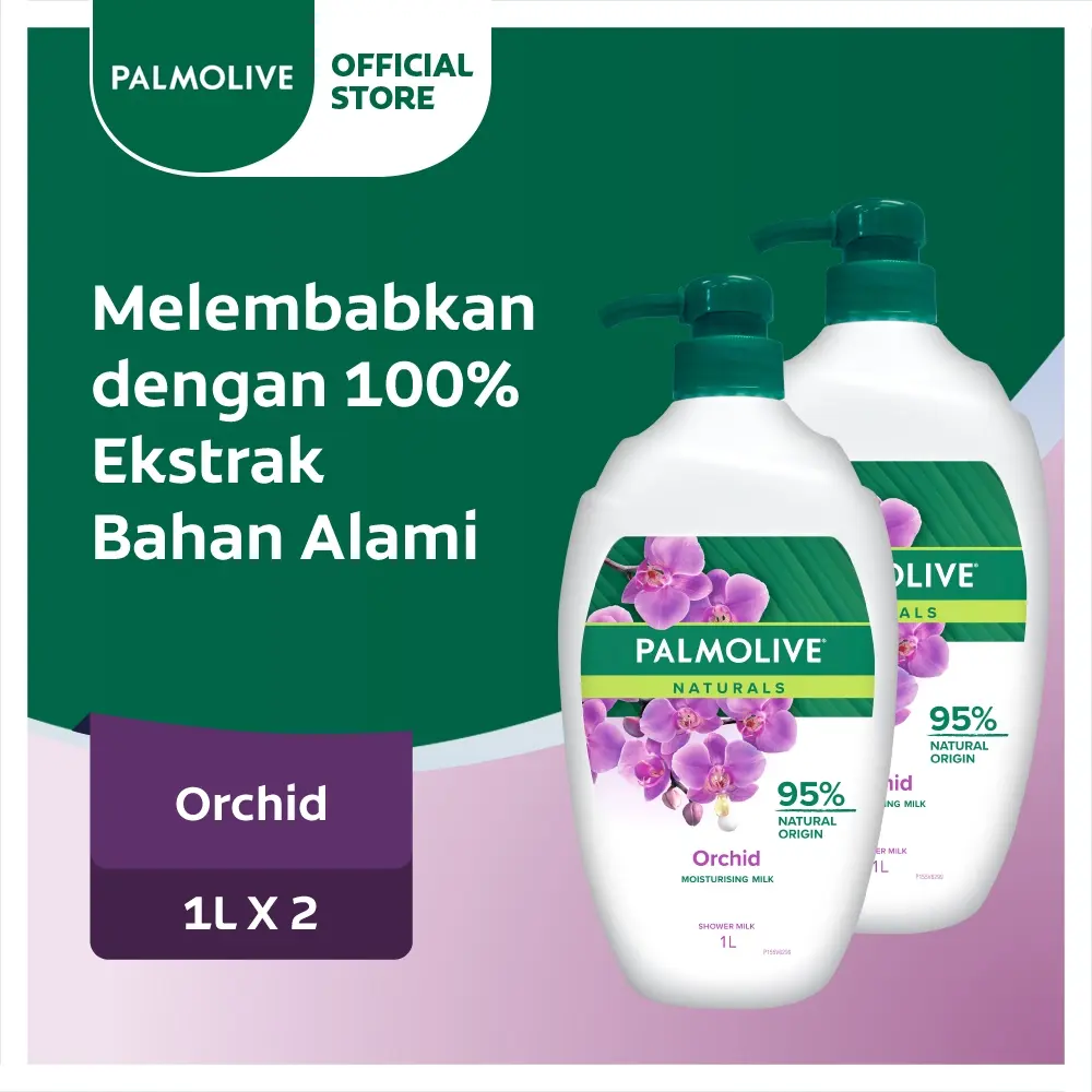 Palmolive Sabun Mandi Naturals Milk & Black Orchid 1L - Isi 2
