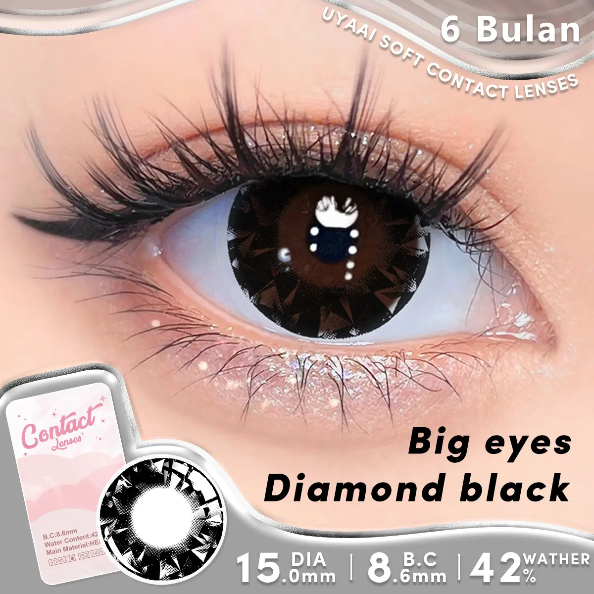 Big eyes	Diamond black 15.0mm