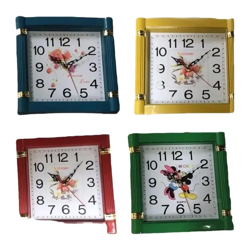 Đồng hồ treo tường hình vuông F06 - Sản phẩm trang trí nhà cửa - Decor Phòng, Decor (Giao màu ngẫu nhiên) 1