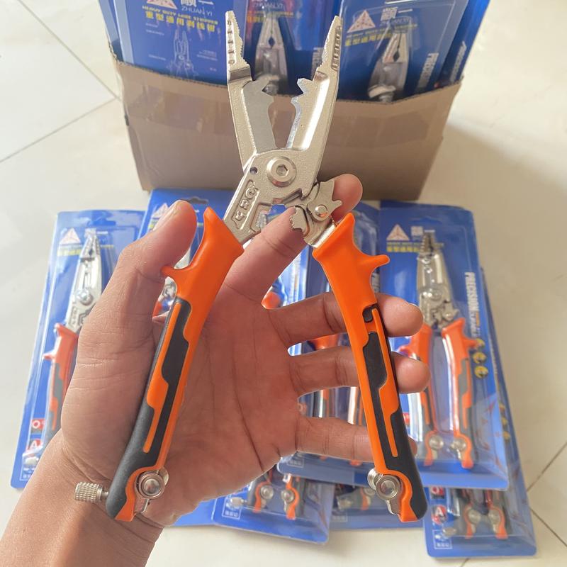 [Nội Địa Trung] Kìm tuốt dây điện hạng nặng, thép CRV, siêu khỏe, sắt bén, lực cắt mạnh, dẻo dai, bền bỉ,  tay cầm cao su PVC thoải mái, chắc chắn, an toàn 2