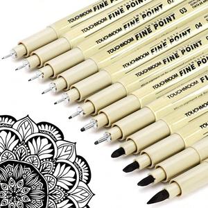 Set de Plumas de Línea Fina, Pluma Marcadora de Arte, Pluma Marcadora de Tinta Negra, Pluma de Dibujo para Dibujo, Boceto y Pintura de Caricatura