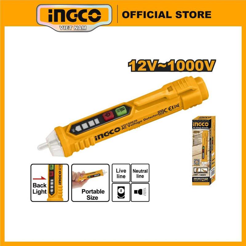 Bút dò điện bút thử điện đa năng có báo tín hiệu bằng âm thanh và đèn LED thông minh INGCO VD100026