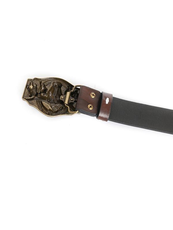 Men's Punk Style Bull Decor Belt, Vintage Western Cowboy Belt, Fashion Belt for Party, Daily Clothing Decor, Trendy All-match & Exquisite Belt for Birthday Gift 5