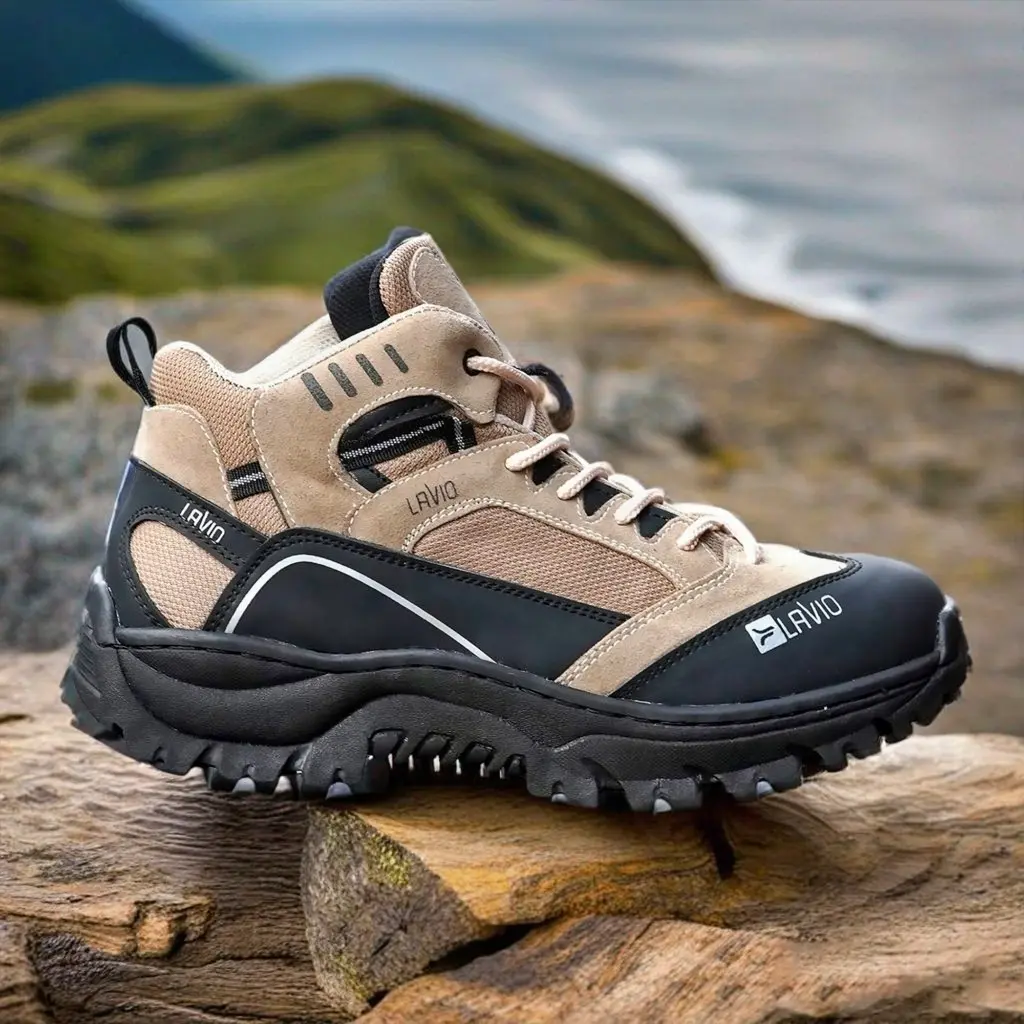 Sepatu Safety Proyek Pria Ujung Besi Lavio Galen - Mendaki Gunung Hiking Trekking, Outdoor Terlaris Boots sepatugununganakanaklaki Indonesia Navy Hiking Shoes