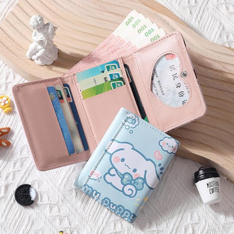 Ví Sanrio Hoạt Hình, Thiết Kế Dễ Thương, Được Cá Nhân Hóa, Sức Chứa Lớn, Nhiều Khe Cắm Thẻ, Kẹp Thẻ, Túi Ví 5